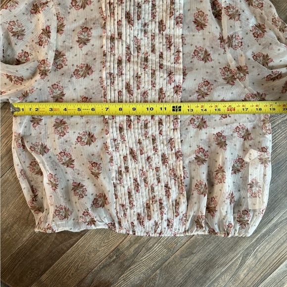 Zara Floral Ruffle Sheer Blouse - Picture 9 of 10